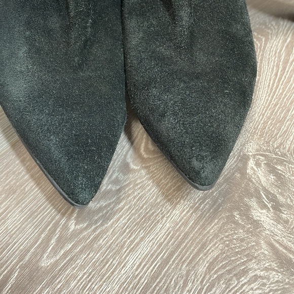 Renatta Made In Spain Heeled Black Suede Leather Pointed Toe Boots 40 (US 9) - Picture 15 of 16